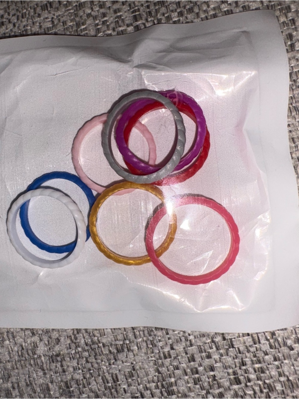 Colorful Women's Silicone Stackable Rings - Mixed Colors
